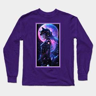 Anime Sci-Fi Cat Girl | Quality Anime Girl Artwork | Manga Girl Anime Art Long Sleeve T-Shirt